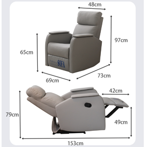 Sillón de Pedicura Eléctrico Moderno, Reclinable, Tapizado en Cuero PU, con Control Remoto - Product Image 6