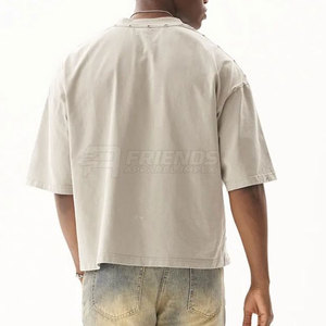 Stylish Distressed T Shirts 100% Cotton Knitted Blank Design Soft Lightweight Regular Fit Casual Wear for Street Style Modern - Product Image 5