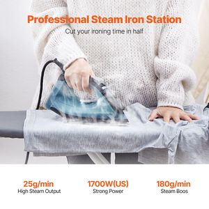 Ferro da Stiro a Vapore in Lega di Alluminio da 1700W con Piastra in PTFE, Spina USA, Funzione Asciutto, Spegnimento Automatico, 4 Impostazioni di Temperatura - Product Image 2