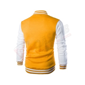 Veste personnalisée de couleur jaune pour hommes et femmes, style baseball, veste universitaire letterman pour garçons et filles, pour adultes - Product Image 2