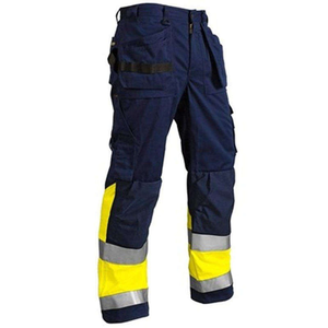 Pantalones de Trabajo Casuales de Alta Visibilidad para Hombre, Ropa de Seguridad Reflectante con Cintura Elástica, Cordón y Bolsillos - Product Image 2