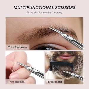 Ciseaux à cuticules pour soins de beauté, pointe incurvée et arrondie, lame en acier inoxydable, angle de 5 degrés pour plus de sécurité, usage adulte - Product Image 6