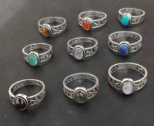 Anillos de dedo de latón de diseñador hechos a mano, joyería de boda india bohemia de moda para cristianos, para compromisos - Product Image 1