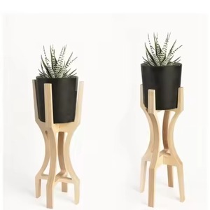 Maceta de Cerámica Minimalista con Soporte de Madera para Uso en Interiores, Diseño Cilíndrico Blanco Glaseado para Plantas Verdes, Decoración de Escritorio - Product Image 6