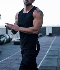 NESTA SPORTS Débardeur de sport premium pour homme, col en V, 100 % coton, anti-transpiration, pour entraînement en salle de sport - Product Image 6