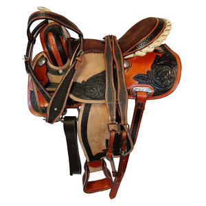 Sillín de cuero genuino hecho a mano Western Pleasure Riding Horse hecho de cuero de roble Herman para montar disponible en todos los tamaños - Product Image 4