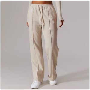 Fabricantes de Ropa Deportiva Profesional Personalizada, Conjunto de Top Corto de Manga Larga y Pantalones Deportivos de Pierna Recta para Mujer, Conjunto Deportivo Personalizado - Product Image 2
