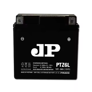 แบตเตอรี่ PTZ6L 12V 6Ah VRLA แบบปิดผนึกพร้อมคุณสมบัติระบายแรงดัน สำหรับสตาร์ทมอเตอร์ไซค์ จำหน่ายส่ง - Product Image 1