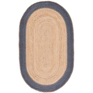 Handcrafted Jute Round Medallion Rug Bohemian Style Flat Weave Living Room Decor Spot <b>Clean</b> - Product Image 4