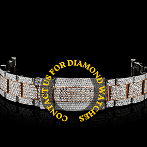 Nuevo Reloj de Pulsera con Diamantes Moissanite de Dos Tonos, Completamente Cubierto de Piedras, para Hombre, de Lujo, con Fecha Automática, Clásico, Última Colección - Product Image 3