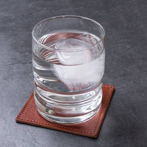 Premium Cowhide Leather Coasters Set Durable Drink Coaster Heat Resistant <b>Table</b> Protection Retail Use GLC-0063 - Product Image 5