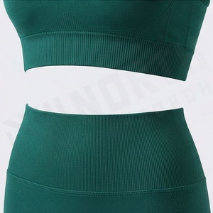 Factory Women Yoga Set Girls Gym Sports Comfortable Bra <b>Leggings</b> High Waisted Ladies Solid <b>Pattern</b> 2 Piece Activewear - Product Image 5