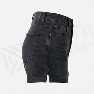 Heavy <b>Work</b> Casual Denim Shorts Colorful Floral Embroidery Womens Summer Loose <b>Jeans</b> Premium Quality Customized Color - Product Image 3