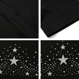 Custom Rhinestone T <b>Shirt</b> Men <b>Studded</b> Sleeve Graphic Streetwear Oversized Casual Fashion Tee Custom Crystal Rhinestone T <b>Shirt</b> - Product Image 6
