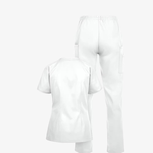 2026 Modern Athletic V-Neck Scrub Top Jogger Pants Spandex <b>Doctor</b> Nursing Medical Scrubs Uniforms <b>Sets</b> for Women Men Wholesale - Product Image 4