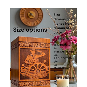 Compact Wooden Urn for Ash Storage Wooden Urn for Ashes with Velvet Bag Inside urn by AYAANS - Product Image 3