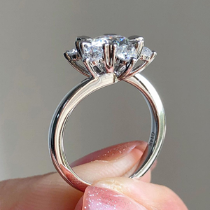 Hot Selling Iced Jewelz 4Carat Round Cut <b>Ring</b> 14K yellow Gold Gold Plated for her IGI - Product Image 3
