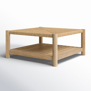 Mesa de centro de cóctel cuadrada tejida - Product Image 4