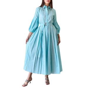New Design Fashionable Solid Color V Neck <b>Plus</b> <b>Size</b> Women's Clothing Custom Logo & Colors Breathable Casual Dresses for Women - Product Image 4