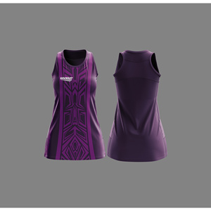Ensemble de maillots de netball professionnels |   Uniforme de netball par sublimation avec logo, nom et numéro de l'équipe |   Polyester respirant - Product Image 3