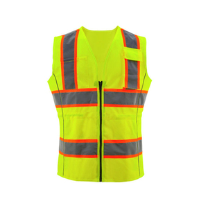 Chaleco de Seguridad al por Mayor Directo de Fábrica con Franjas Reflectantes, Múltiples Bolsillos, Cierre de Cremallera, Malla Transpirable, Ropa de Trabajo de Seguridad - Product Image 1