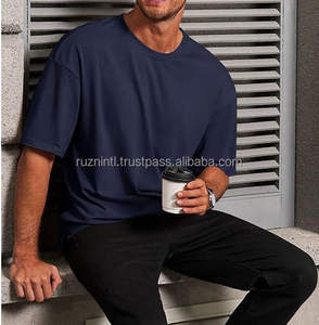 Camiseta de Verano para Hombre, Talla Grande, 100% Algodón, Personalizada, Lisa, con Estampado, Corte Regular, Estilo Urbano, Cuello Redondo - Product Image 4