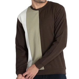 Sweat-shirt à col rond pour homme, coupe classique, tricoté, manches longues, style décontracté, color block - Product Image 1