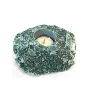 Portavelas de Piedra Natural Tallada a Mano de Aventurina Verde, Gema de Ágata Curativa, Venta al por Mayor - Product Image 1
