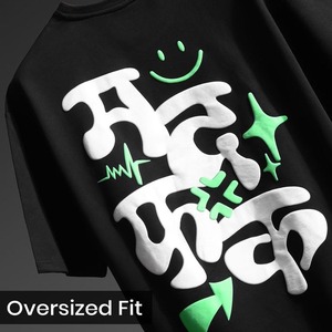 Camisetas de Algodón 100% con Estampado Puff para Hombre, Diseño Personalizado, Manga Corta, Tallas Grandes, Fabricadas en Pakistán, al Mejor Precio - Product Image 4