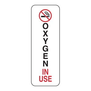 Panneau d'avertissement mural en PVC « Oxygène en usage » Brady pour les zones médicales et de laboratoire - Product Image 2