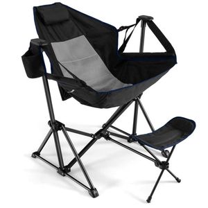 Retractable Footrest <b>Hammock</b> Camping Chair with Carrying Bag - Product Image 6
