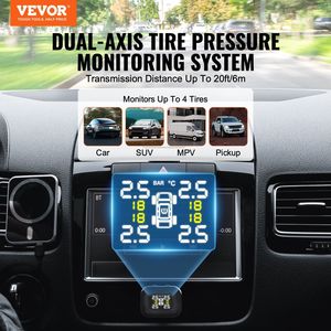 Universal Wireless RV/Car <b>TPMS</b> Alarm System Waterproof Tire Pressure Monitoring Sensors Set W/ 7.3-87 PSI Range - Product Image 2