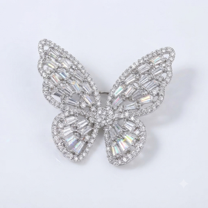 Bijoux de mode unisexe en argent 925, pendentifs et breloques personnalisés mignons en forme de papillon, inspirés de la nature, avec diamants en moissanite, colliers, cadeaux - Product Image 1
