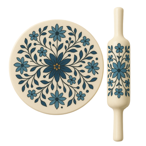 Rouleau à pâtisserie écologique Chakla Belan en marbre, bois et métal pour la pâtisserie au meilleur prix - Product Image 1