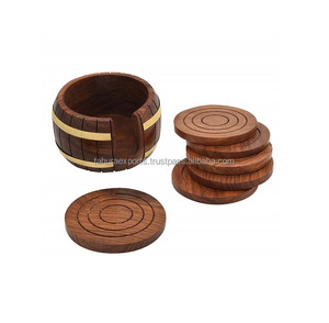 Sous-verres en bois naturels de meilleure qualité de conception de fantaisie décoration à la maison pour la cuisine et le dessus de table faits à la main - Product Image 6