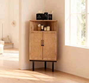 Mueble de Baño Moderno de Madera con Puertas Dobles y Estante Abierto para un Diseño que Ahorra Espacio, Estilo Escandinavo - Product Image 4