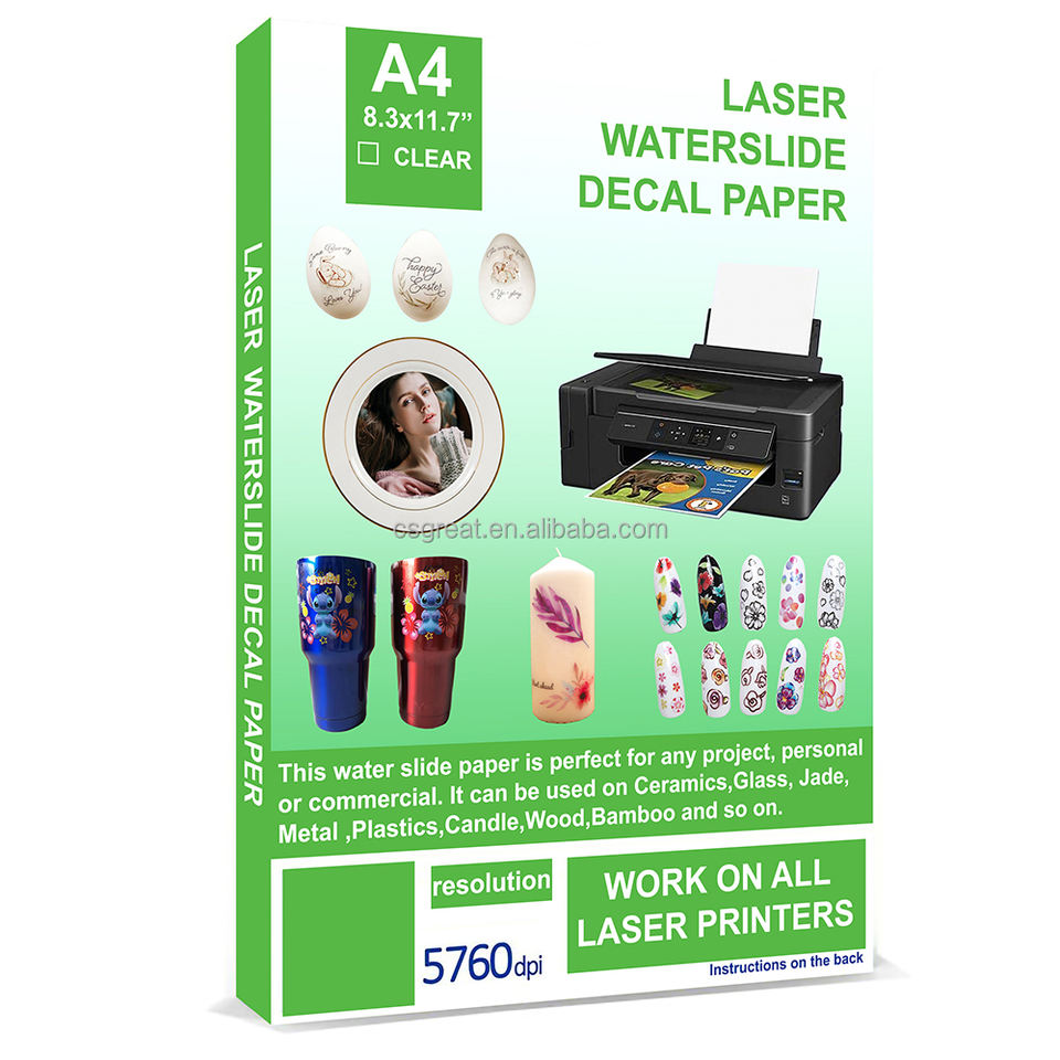 DIY Printable A4 A3 Decal Water Transfer Clear White Paper