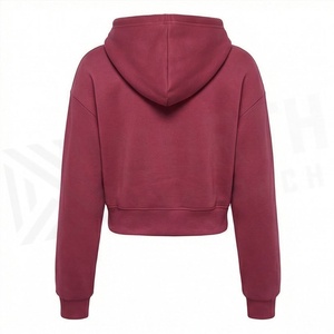 Sudadera con Capucha para Mujer, Estilo Moderno, Corta, Ligera, Manga Larga, Corte Casual, para Uso Diario, Compras, Fitness - Product Image 2