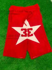 Shorts de mohair con logo frontal estampado en punto, estilo holgado - Product Image 4