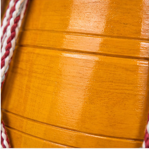 Handcrafted Yellow Orange Rope Tuned Dholak Drum Double Headed Indian <b>Wooden</b> <b>Barrel</b> Percussion for Sangeet & Folk Performances - Product Image 6