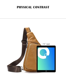 Bolso Bandolera de Cuero Genuino Personalizado para Hombre, Moderno, Deportivo, para Viajes, con Logotipo Personalizado - Product Image 2