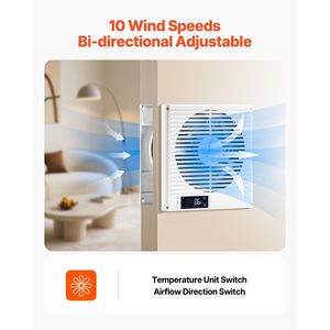 Ventilatore da Parete 2-in-1 da 7,5 Pollici, 305 CFM, con Telecomando, 10 Velocità, Silenzioso, per Ventilazione da Stanza a Stanza - Product Image 3