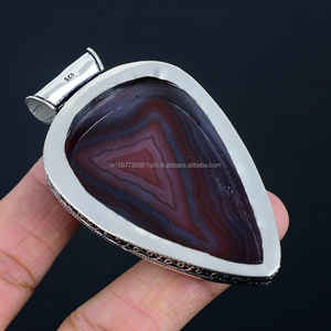 Pendentif en argent Sterling massif 925, cadeau d'anniversaire, cadeau de mariage, pendentif déclaration, pendentif lunette, cadeau pour elle - Product Image 3