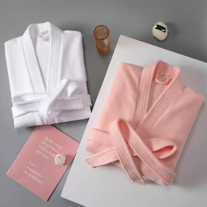 Peignoir de luxe en coton 100% pour hôtel, qualité supérieure, en tissu éponge doux et absorbant, robe de chambre unisexe, article premium - Product Image 3