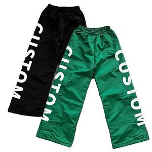 กางเกงวิ่งออกกำลังกายผ้าไนลอนน้ำหนักเบาสำหรับผู้ชายกางเกงขาบานระบายอากาศแห้งเร็วกันน้ำซิลค์สกรีนไซส์ใหญ่พิเศษ - Product Image 1