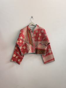 Reversible Kantha Vintage <b>Jacket</b> Handmade Boho <b>Jacket</b> Indian Trendy <b>Patchwork</b> <b>Jacket</b> - Product Image 2