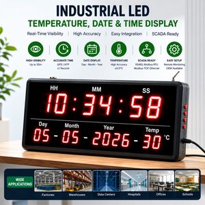 จอแสดงผลอุณหภูมิ วันที่ และเวลาแบบ LED สำหรับอุตสาหกรรม |   รองรับการใช้งานร่วมกับ SCADA และ IoT |   รับผลิตแบบ OEM/ODM - Product Image 1