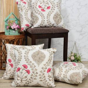 Fundas de Cojín Ecológicas Premium 100% Algodón – Productos Textiles para el Hogar con Elegante Diseño Floral de Fabricante Indio - Product Image 4