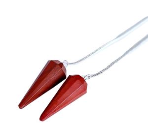 Pendule de guérison naturelle en jaspe rouge de qualité supérieure pour la guérison Reiki disponible au meilleur prix de l'Inde - Product Image 4
