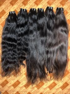 Extensions de cheveux humains indiens 100 % alignés dans le sens des cuticules, provenant d'un seul donneur, à double trame - Product Image 2